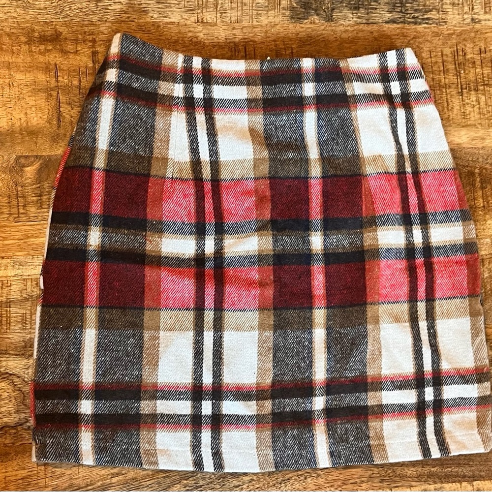 Multi Colored Plaid Pencil Skirt Size Small NWOT